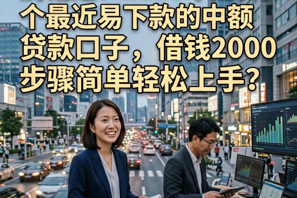 别错过!2026年这5个最近易下款的中额贷款口子,借钱2000步骤简单轻松上手