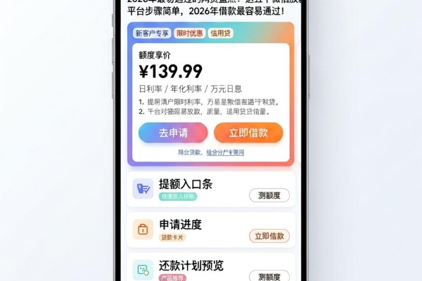 2026年最易通过的网贷盘点！这五个微信放款平台步骤简单，2026年借款最容易通过