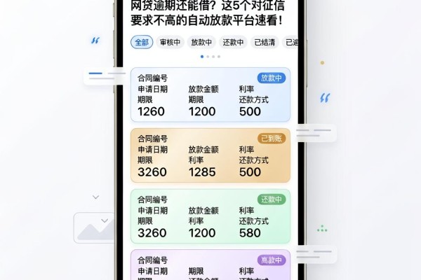网贷逾期还能借?这5个对征信要求不高的自动放款平台速看!