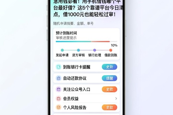急用钱必看!用手机借钱哪个平台最好借?这5个靠谱平台今日清点,借1000元也能轻松过审!