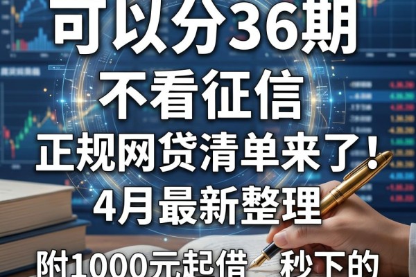 可以分36期、不看征信的正规网贷清单来了!4月最新整理,附带1000元起借秒下的36期无视征信口子