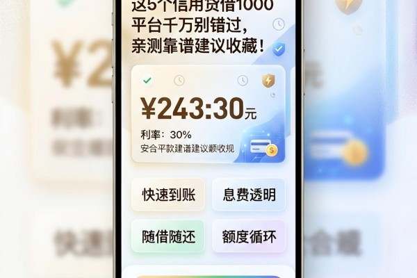 这5个信用贷借1000平台千万别错过,亲测靠谱建议收藏!