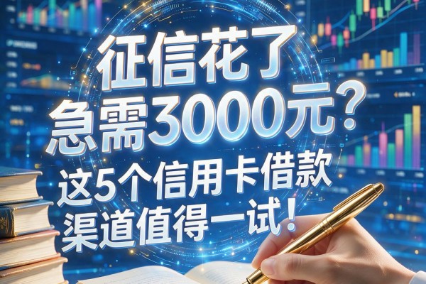 征信花了急需3000元?这5个信用卡借款渠道值得一试!
