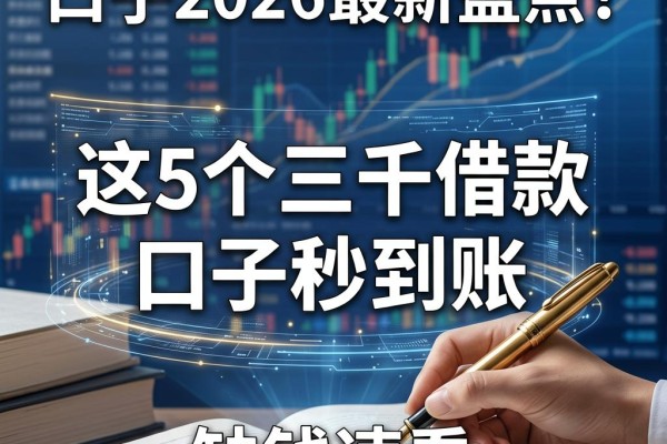 一个月秒下款的口子2026最新盘点!这5个三千借款口子秒到账,缺钱速看