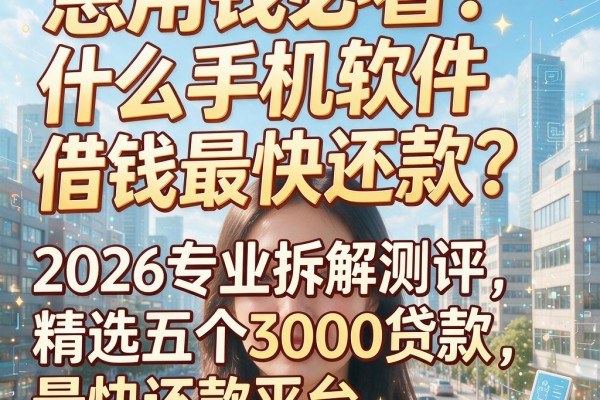 急用钱必看!什么手机软件借钱最快还款?2026专业拆解测评,精选五个3000贷款最快还款平台