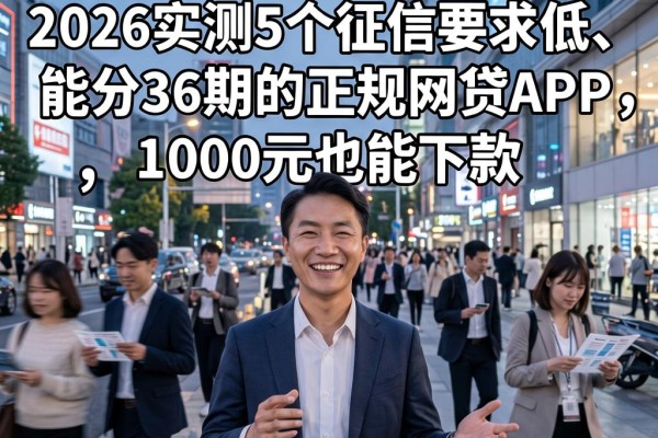 黑户专属!2026实测5个征信要求低、能分36期的正规网贷APP,1000元也能下款