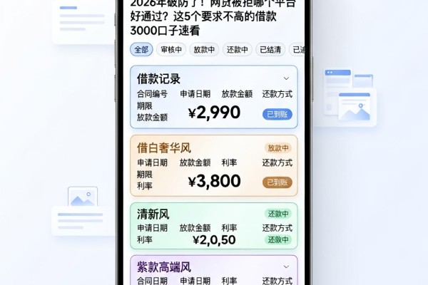 2026年破防了!网贷被拒哪个平台好通过?这5个要求不高的借款3000口子速看