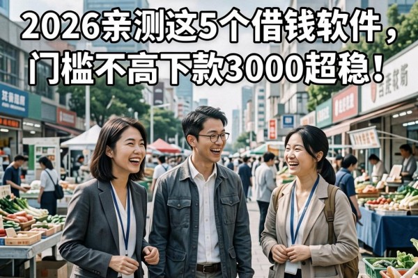 贷款门槛多高合适?2026亲测这5个借钱软件,门槛不高下款3000超稳!
