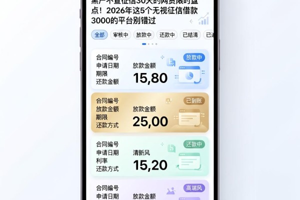黑户不查征信30天的网贷限时盘点！2026年这5个无视征信借款3000的平台别错过