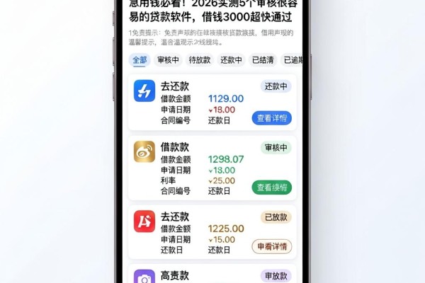急用钱必看!2026实测5个审核很容易的贷款软件,借钱3000超快通过