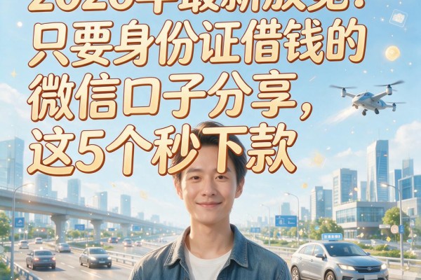2026年最新放宽!只要身份证借钱的微信口子分享,这5个秒下款
