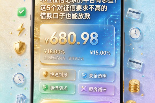 不查征信记录的平台有哪些?这5个对征信要求不高的借款口子也能放款