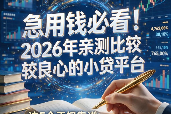 急用钱必看！2026年亲测比较良心的小贷平台，这5个正规靠谱借钱平台值得收藏！