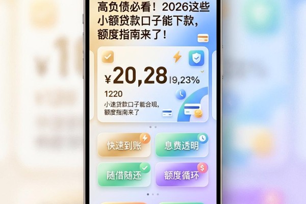 高负债必看!2026这些小额贷款口子能下款,额度指南来了
