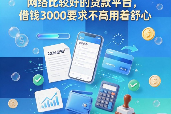 2026必知!这5个网络比较好的贷款平台,借钱3000要求不高用着舒心
