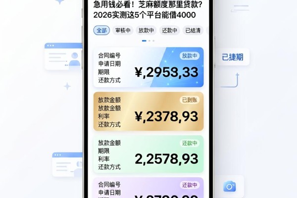 急用钱必看!芝麻额度那里贷款?2026实测这5个平台能借4000