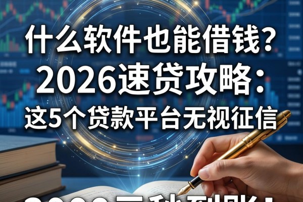 什么软件也能借钱?2026速贷攻略:这5个贷款平台无视征信,3000元秒到账!