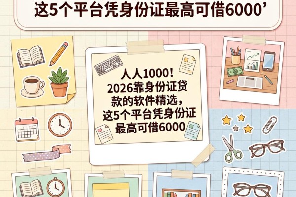 人人1000!2026靠身份证贷款的软件精选,这5个平台凭身份证最高可借6000