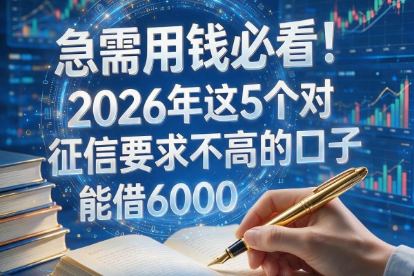 急需用钱必看！2026年这5个对征信要求不高的口子，能借6000且立马到账的软件平台推荐