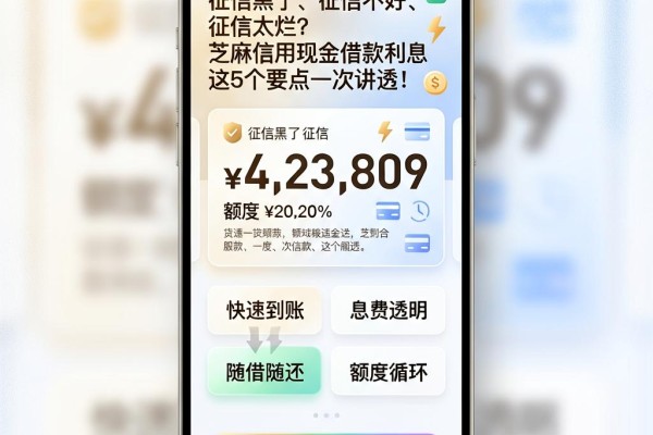 征信黑了、征信不好、征信太烂？芝麻信用现金借款利息这5个要点一次讲透！