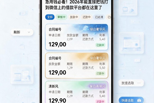 急用钱必看!2026年能直接把钱打到微信上的借款平台都在这里了