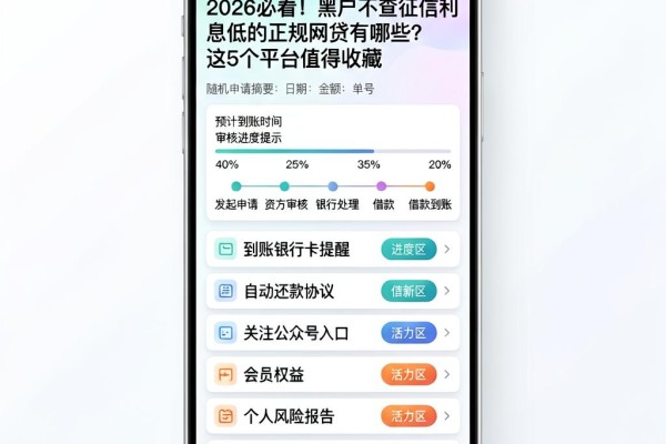 2026必看!黑户不查征信利息低的正规网贷有哪些?这5个平台值得收藏