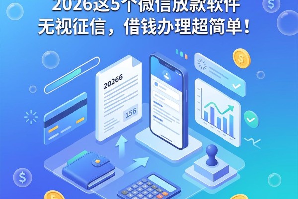 不看征信的线上借贷平台盘点!2026这5个微信放款软件无视征信,借钱办理超简单