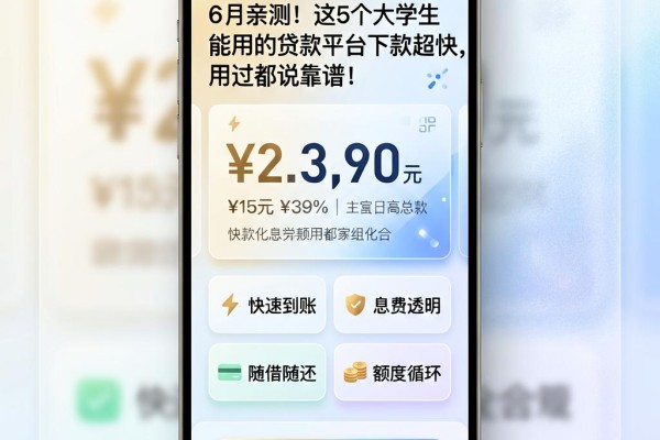 6月亲测!这5个大学生能用的贷款平台下款超快,用过都说靠谱