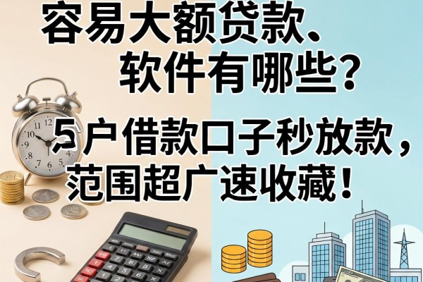 2026必看！容易大额贷款软件有哪些？这5个黑户借款口子秒放款，范围超广速收藏！