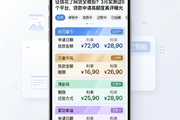 征信花了网贷全被拒?3月实测这5个平台,贷款申请高额度真评曝光