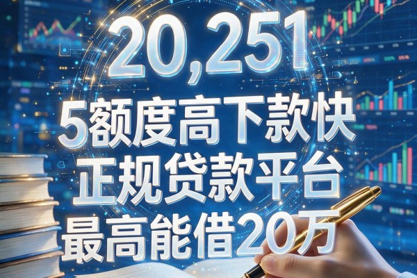 5个额度高下款快的正规贷款平台,最高能借20万