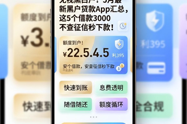 无视黑白户!5月最新黑户贷款App汇总,这5个借款3000不查征信秒下款