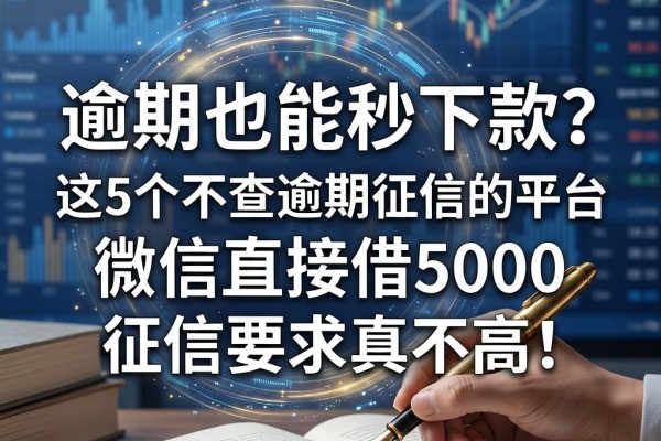 逾期也能秒下款?这5个不查逾期征信的平台,微信直接借5000,征信要求真不高!