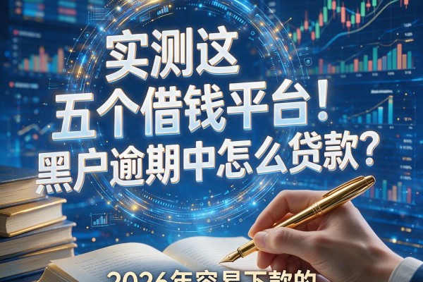 实测这五个借钱平台!黑户逾期中怎么贷款的?2026年容易下款的可选方案都在这里了