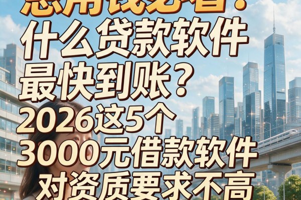 急用钱必看!什么贷款软件最快到账?2026这5个3000元借款软件对资质要求不高