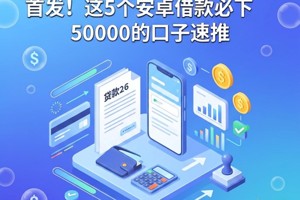 安卓系统贷款必下口子2026首发！这5个安卓借款必下50000的口子速推
