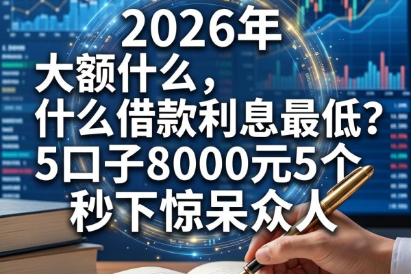 大额什么借款利息最低?2026年这5个口子8000元秒下惊呆众人