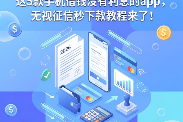 2026必看!这5款手机借钱没有利息的app,无视征信秒下款教程来了