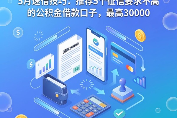 有公积金贷款平台不查征信!5月速借技巧:推荐5个征信要求不高的公积金借款口子,最高30000