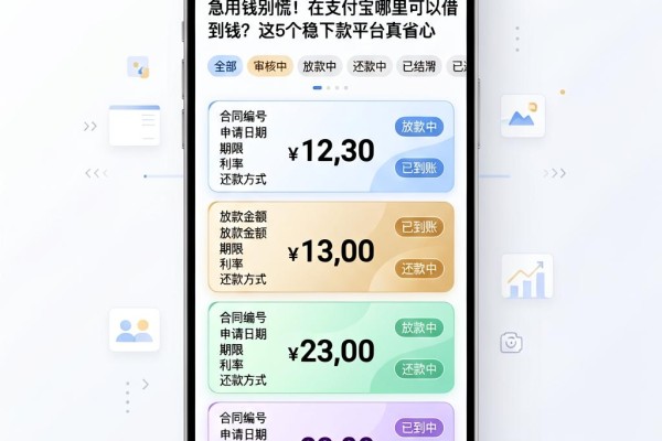 急用钱别慌!在支付宝哪里可以借到钱?这5个稳下款平台真省心