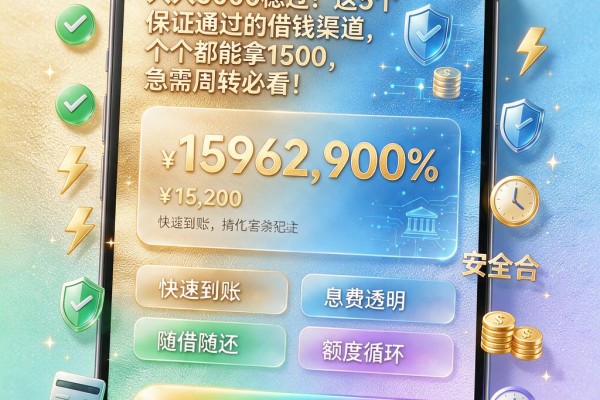 人人5000稳过！这5个保证通过的借钱渠道，个个都能拿1500，急需周转必看