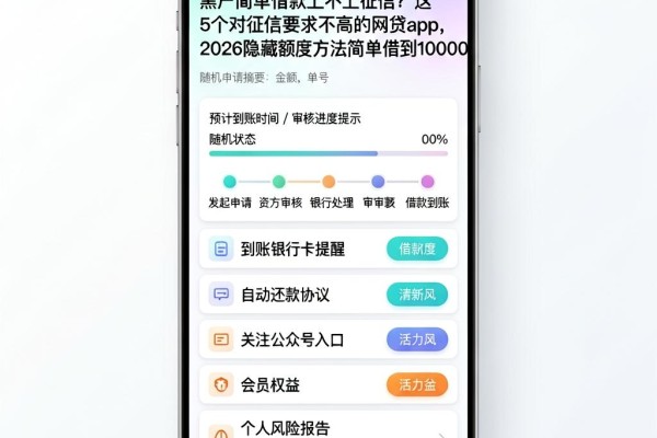黑户简单借款上不上征信？这5个对征信要求不高的网贷app，2026隐藏额度方法简单借到10000