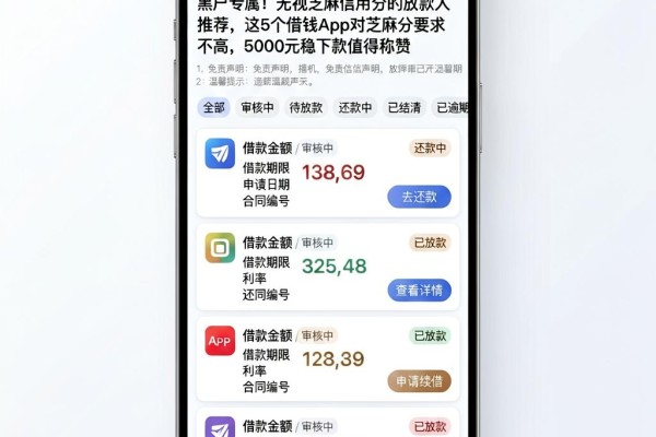 黑户专属！无视芝麻信用分的放款人推荐，这5个借钱App对芝麻分要求不高，5000元稳下款值得称赞