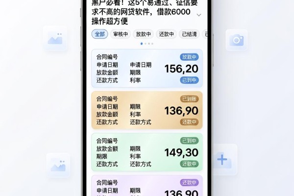 黑户必看！这5个易通过、征信要求不高的网贷软件，借款6000操作超方便