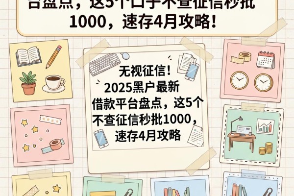 无视征信！2025黑户最新借款平台盘点，这5个口子不查征信秒批1000，速存4月攻略