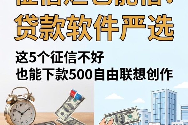 征信黑、征信烂也能借!无年龄限制贷款软件严选,这5个征信不好也能下款500