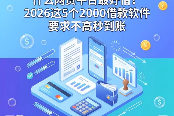 急用钱必看!什么网贷平台最好借?2026这5个2000借款软件要求不高秒到账
