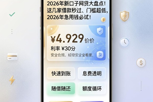 2026年新口子网贷大盘点!这几家借款秒过、门槛超低,2026年急用钱必试