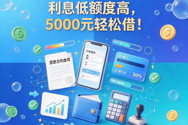这样的小额贷款平台，利息低额度高，5000元轻松借！