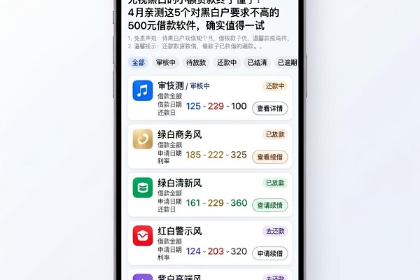 无视黑白的小额贷款终于懂了！4月亲测这5个对黑白户要求不高的500元借款软件，确实值得一试